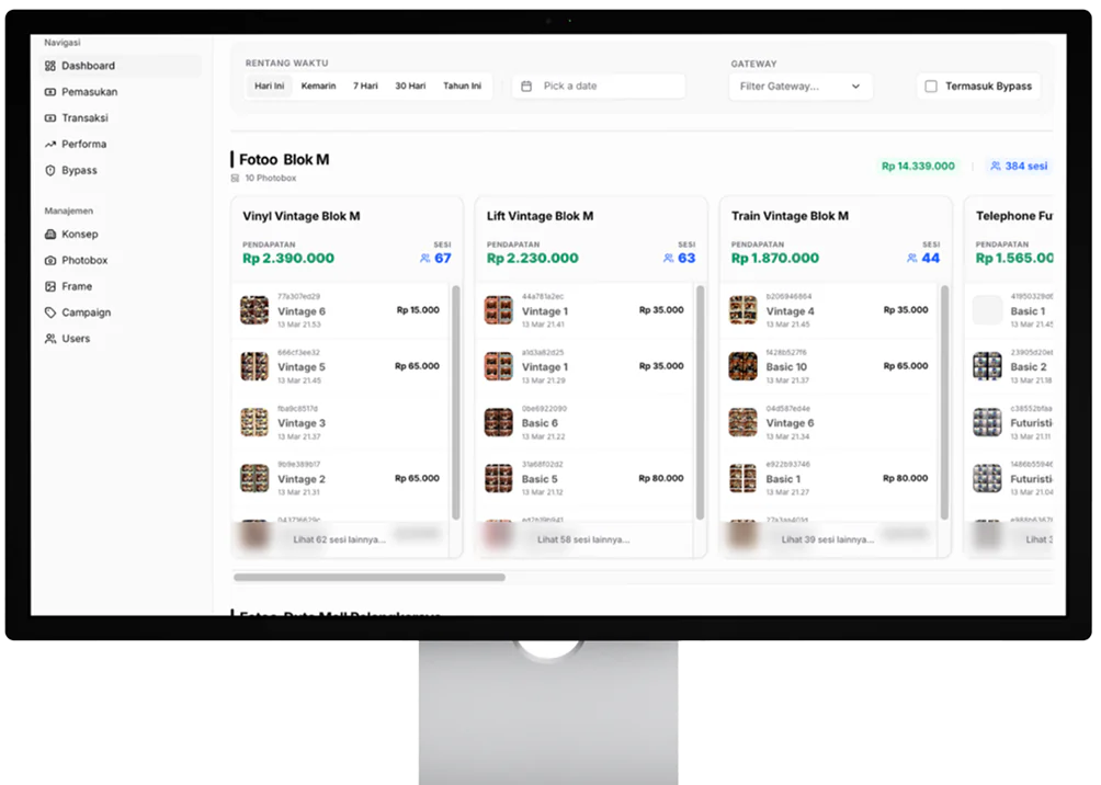 Fotoo admin dashboard preview